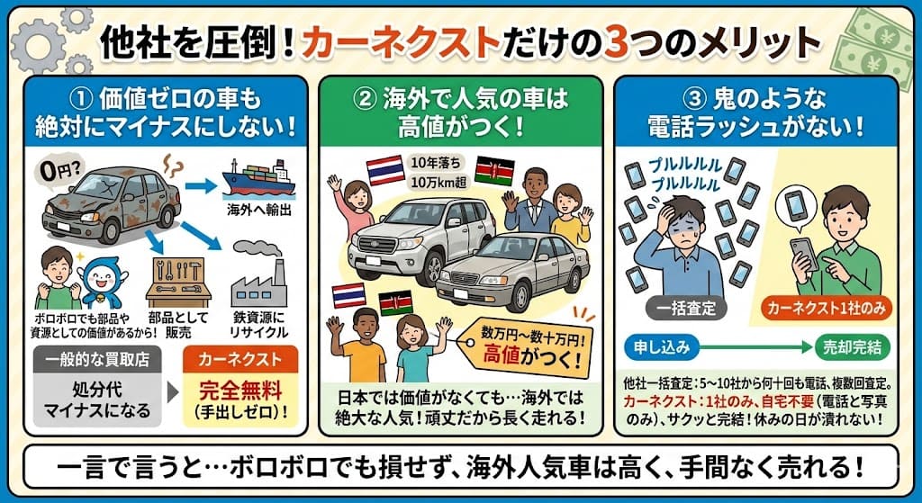 カーネクストの車買取の評判・口コミ