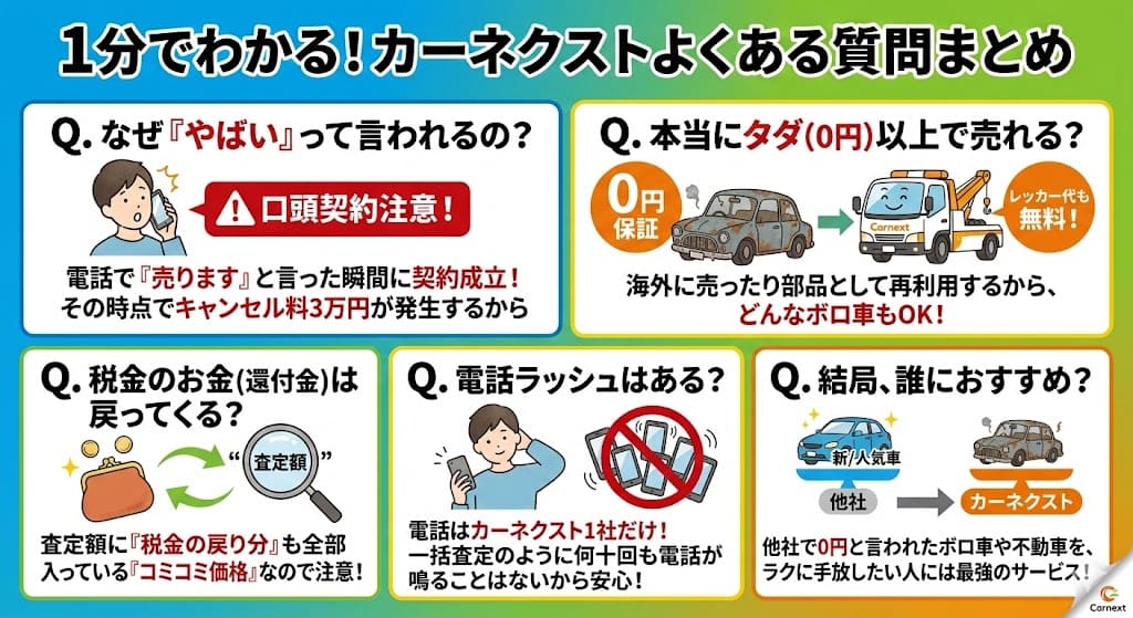 カーネクストの車買取の評判・口コミ