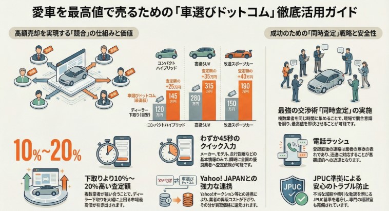 車選びドットコムの買取の評判・口コミ