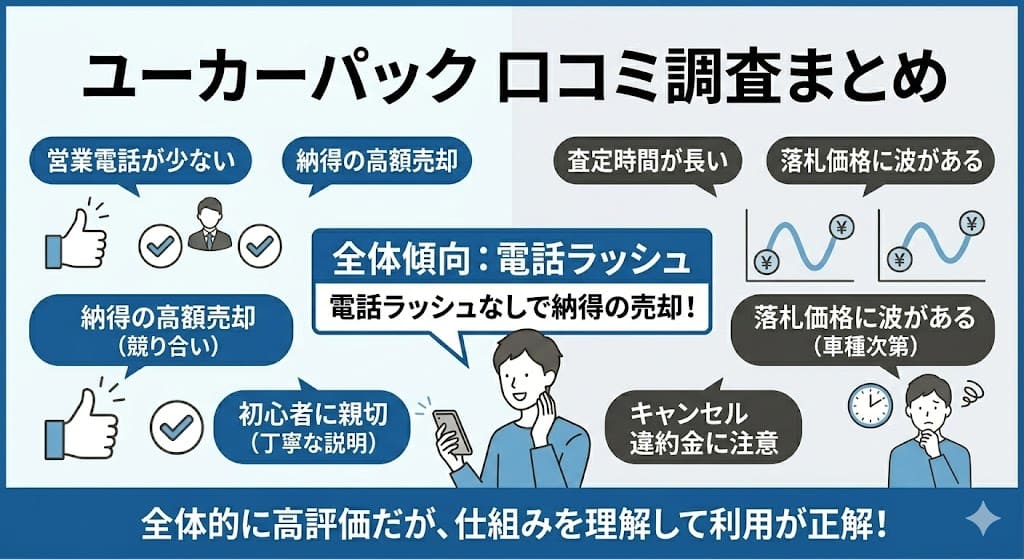 ユーカーパックの買取の評判・口コミ