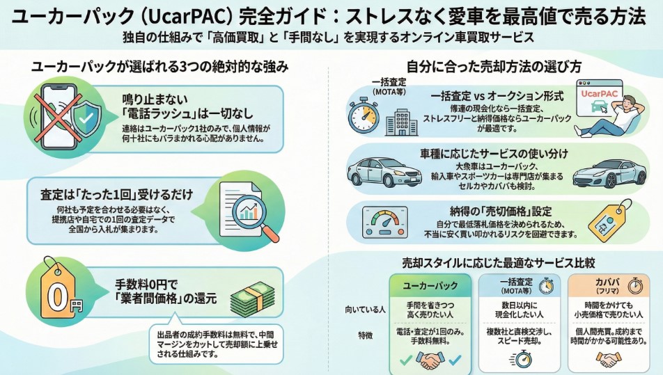 ユーカーパック（ucarpac)車買取の評判・口コミ