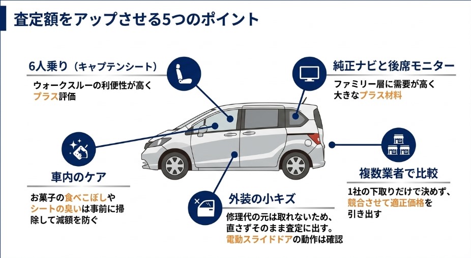 5年落ちのfreedの買取価格記事・買取価格をアップさせるコツ