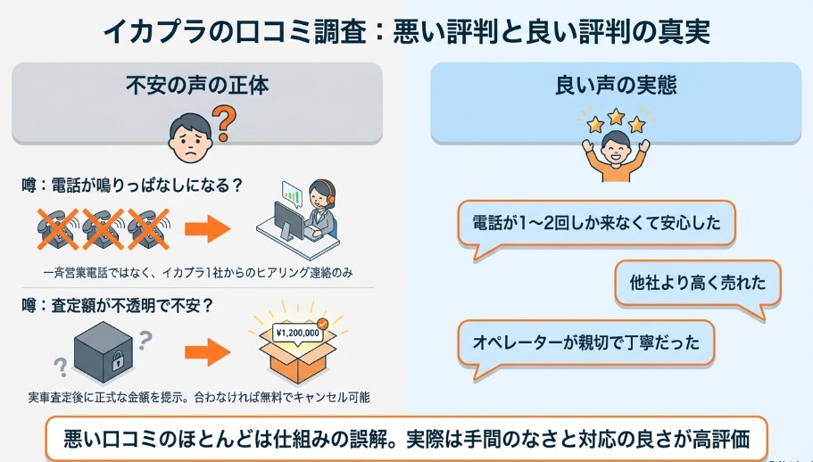 車買取イカプラの評判・口コミ
