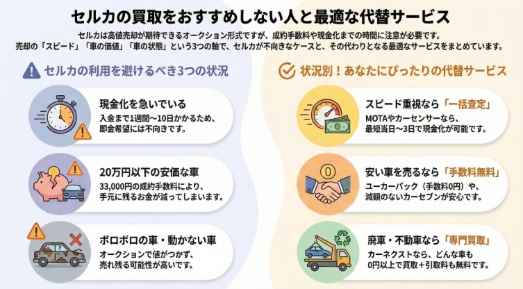 セルカ車買取の評判・口コミ