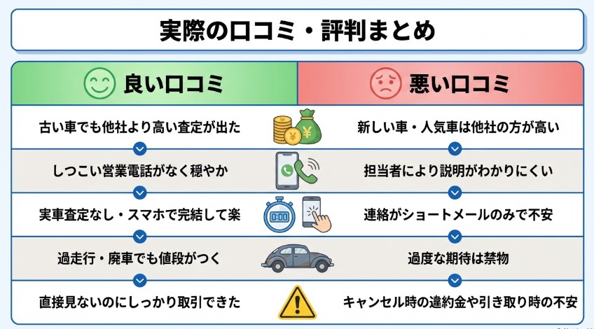 クルマ買取ソコカラの評判・口コミ