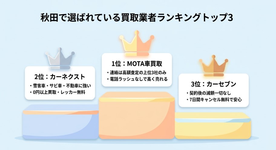 秋田で車を売却する際のおすすめ業者15選ランキング記事