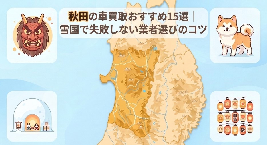 秋田で車を売却する際のおすすめ業者15選ランキング記事アイキャッチ