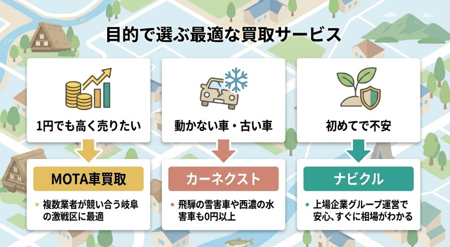 岐阜で車を売却する際のおすすめ業者15選ランキング記事
