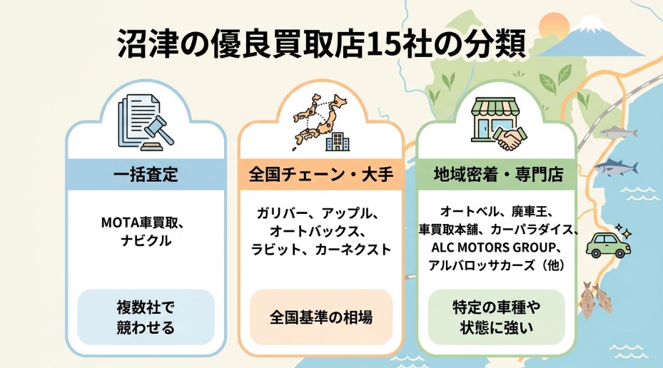 沼津で車を売却する際のおすすめ業者15選ランキング記事