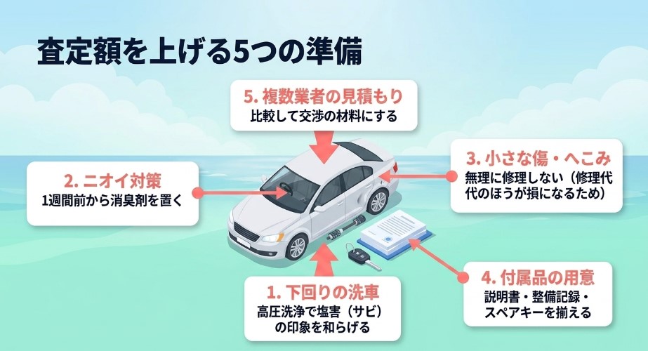 沖縄で車を売る際のおすすめ買取業者15選記事高く売る時の準備