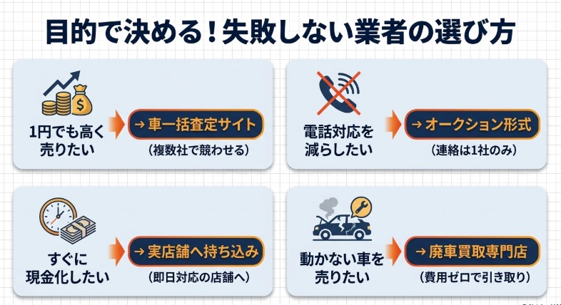 大阪の中古車買取オススメ業者記事失敗しない業者選び