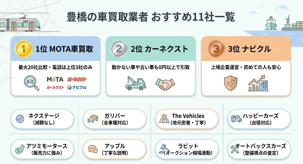 豊橋で車を売却する際のおすすめ業者15選ランキング記事
