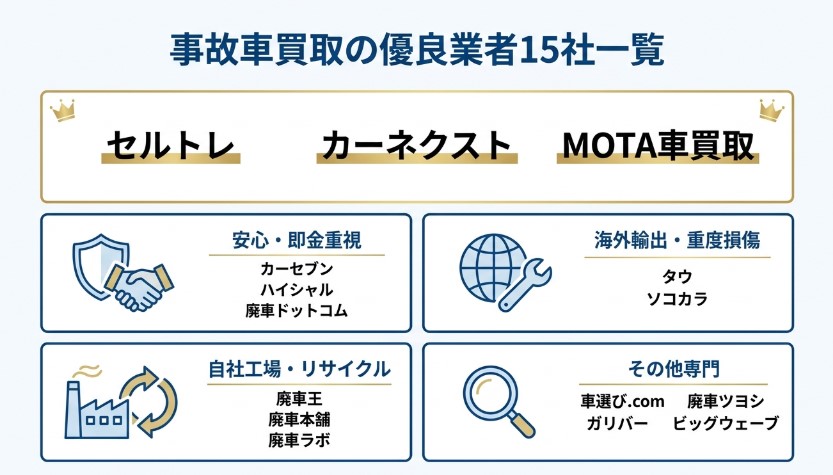 事故車の買取おすすめ業者ランキング記事