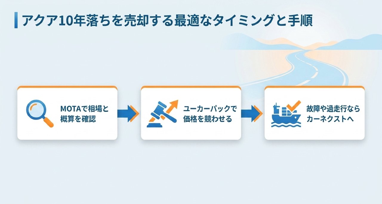 アクアを少しでも高く売るための5つのコツについての解説画像