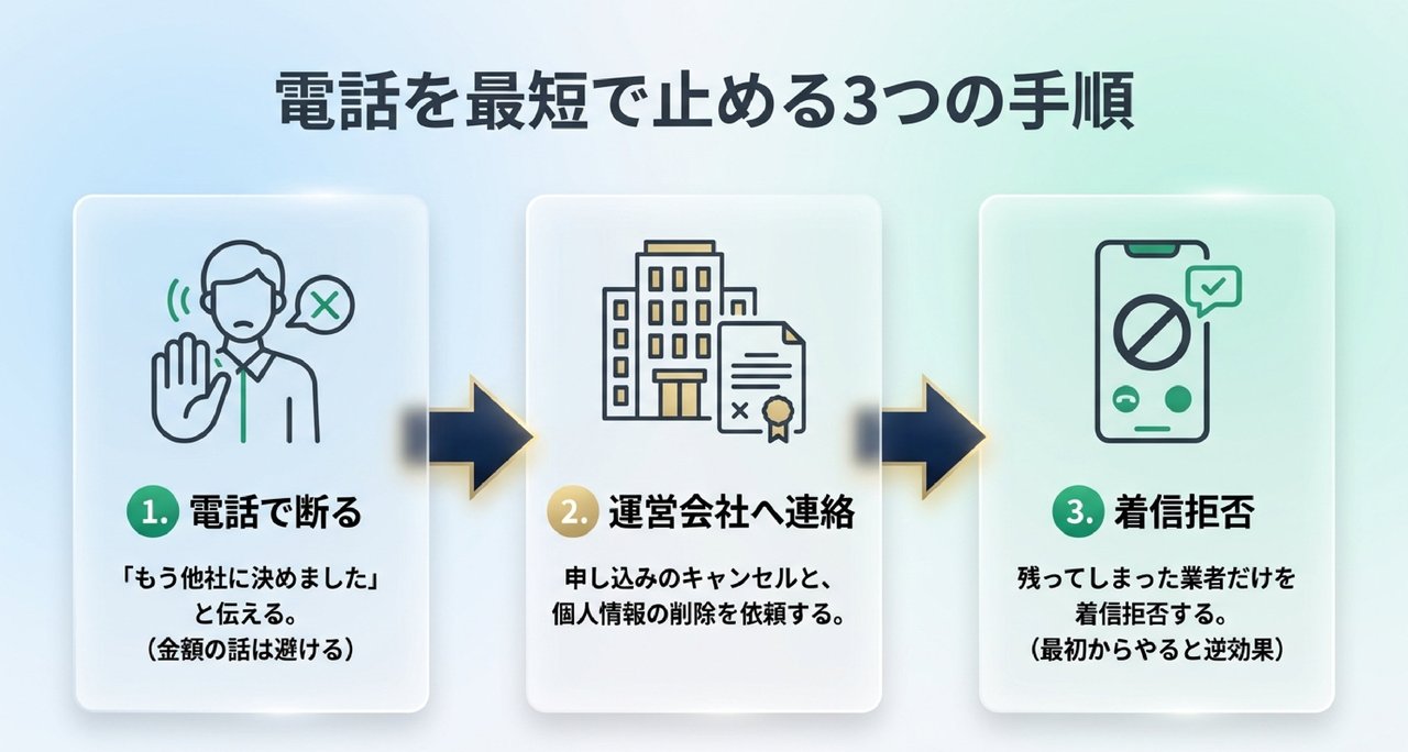 電話ラッシュを止める手順を解説についての解説画像