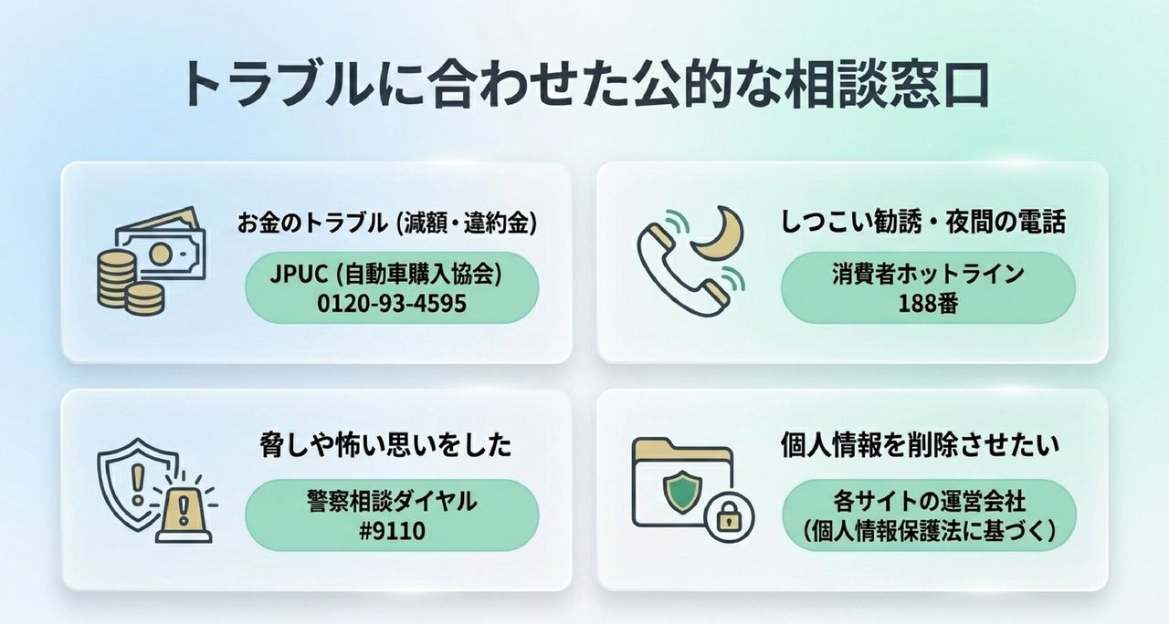 公的な相談窓口を使い分けるについての解説画像