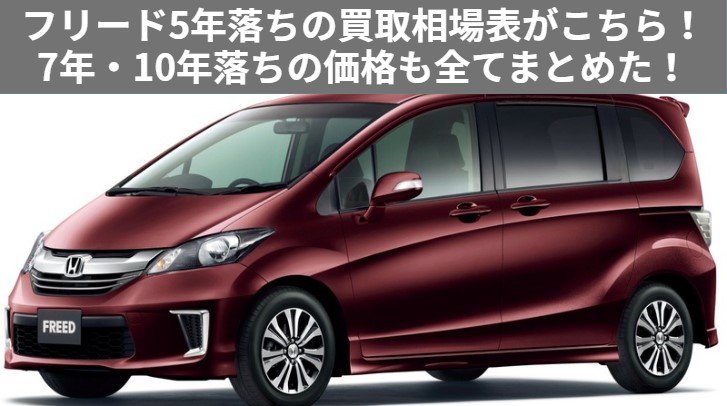フリード5年落ちの下取り価格は安い?2021年式の買取相場と+30万円高く売る方法のアイキャッチ画像