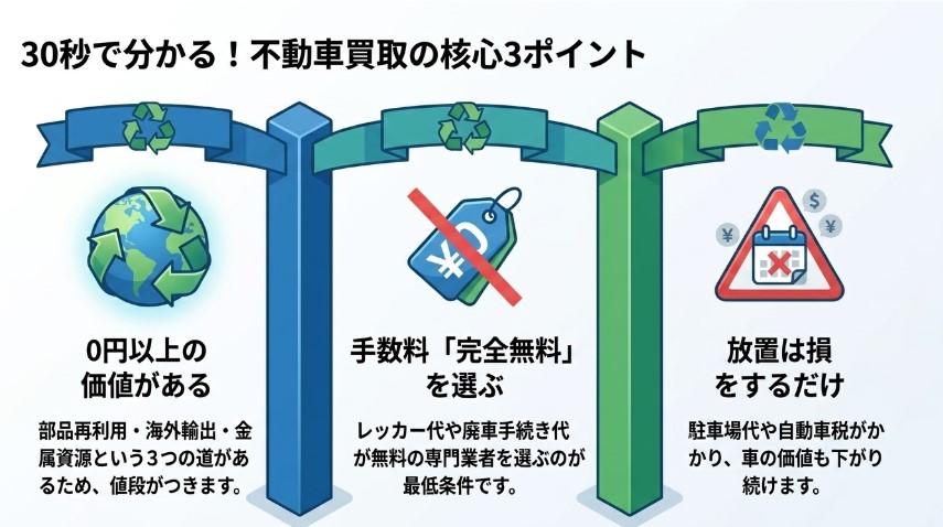 不動車を売る際のおすすめ買取業者ランキング記事