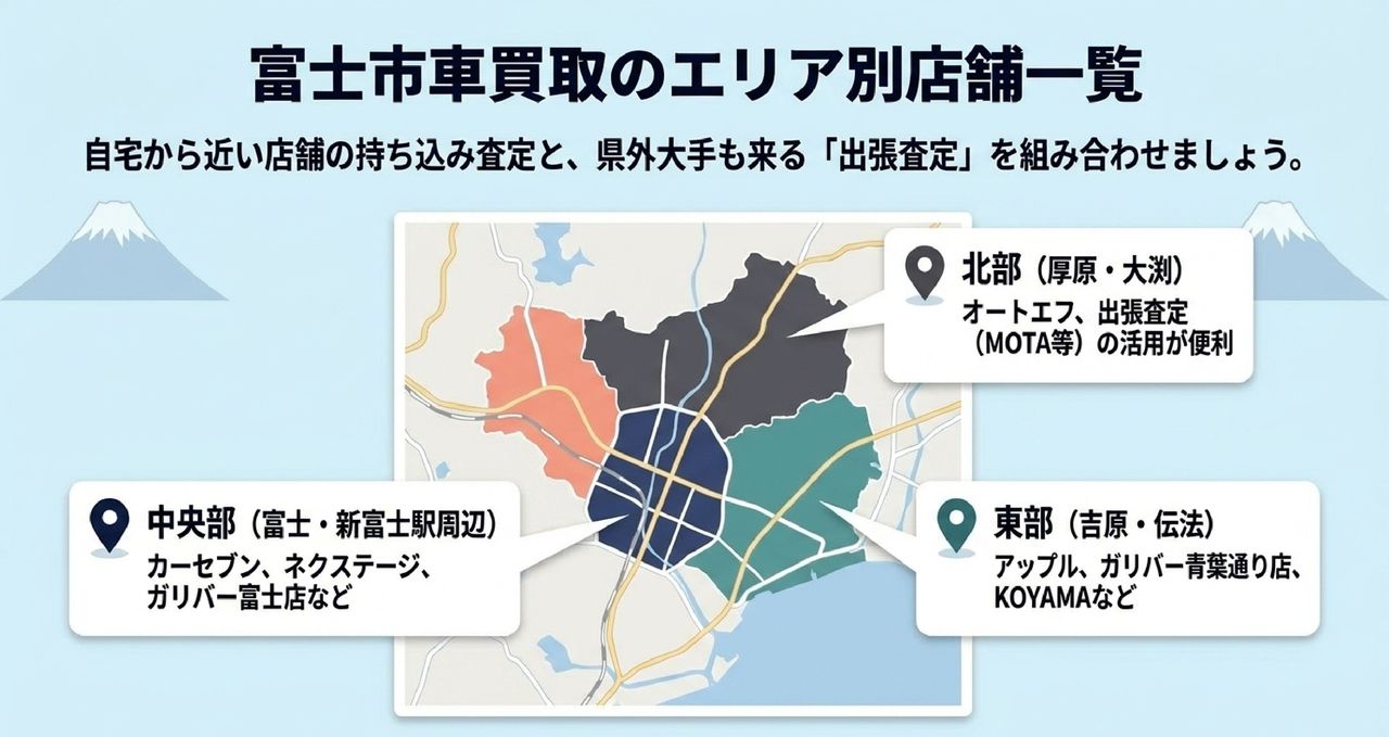 富士市の車買取おすすめ業者ランキング13選についての解説画像