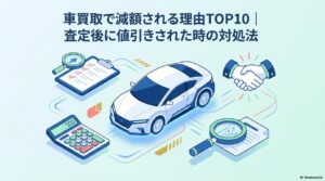 車買取で減額される理由TOP10｜査定後に値引きされた時の対処法のアイキャッチ画像