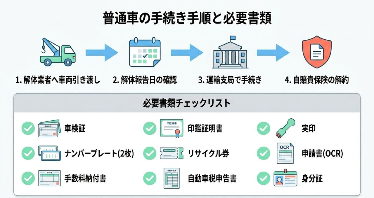 あなたに合うのはどれ？廃車手続きの判断フローについての解説画像