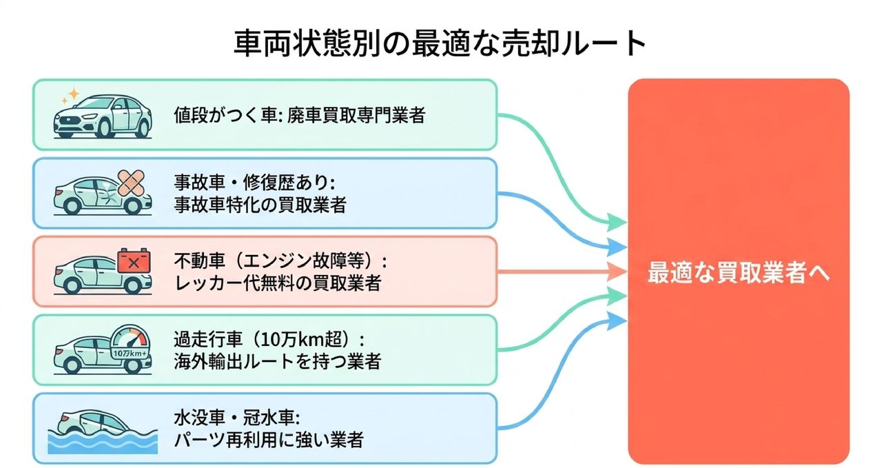 廃車手続きを業者に任せる4つのメリットについての解説画像