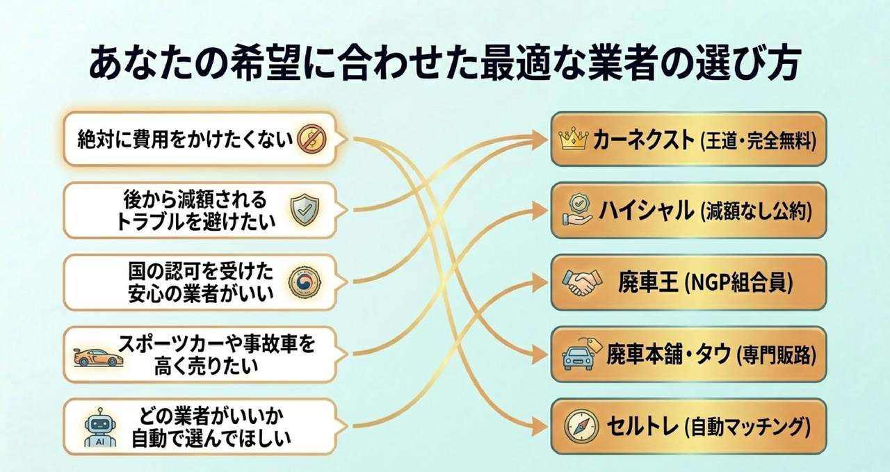 車種・状態・年式別の廃車買取相場|あなたの車はいくら?についての解説画像
