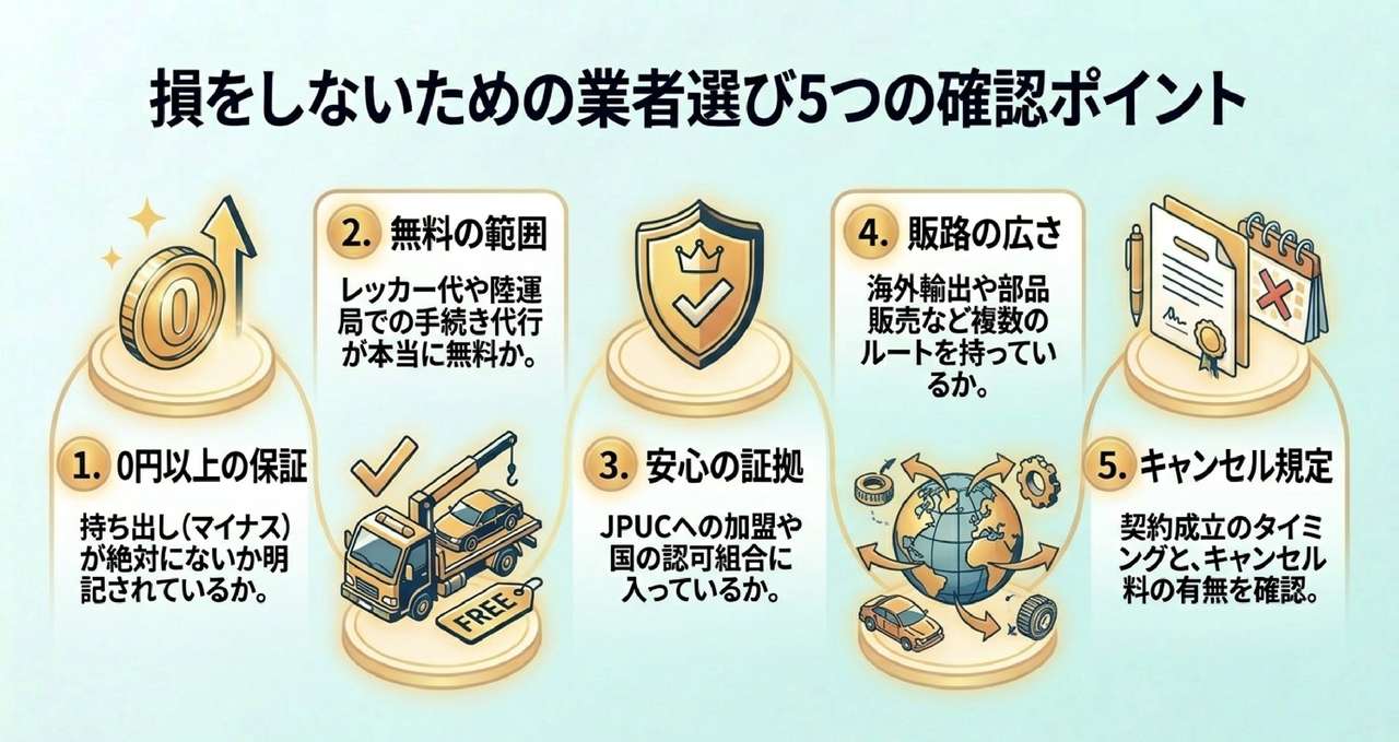 廃車買取おすすめ15選ランキング【2026年最新】についての解説画像