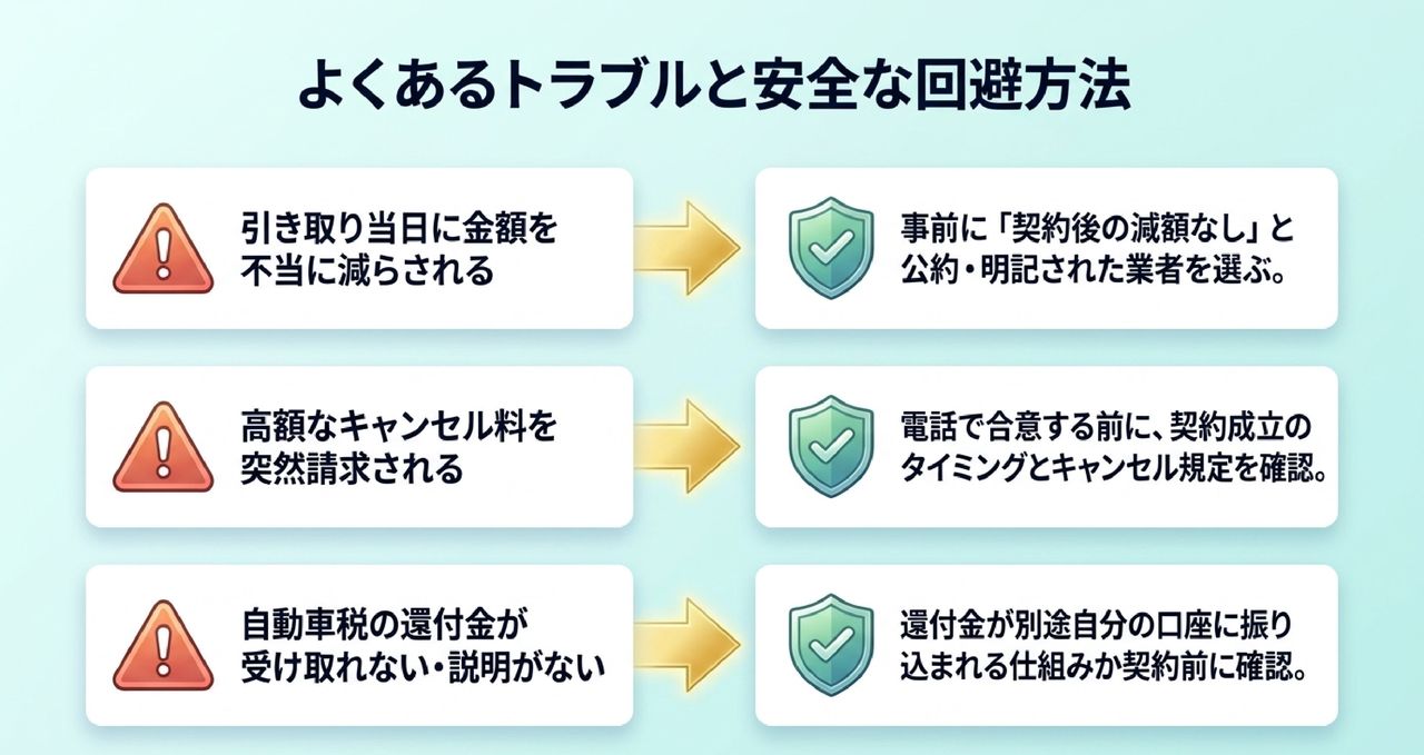 廃車買取を売る前の5つの準備についての解説画像