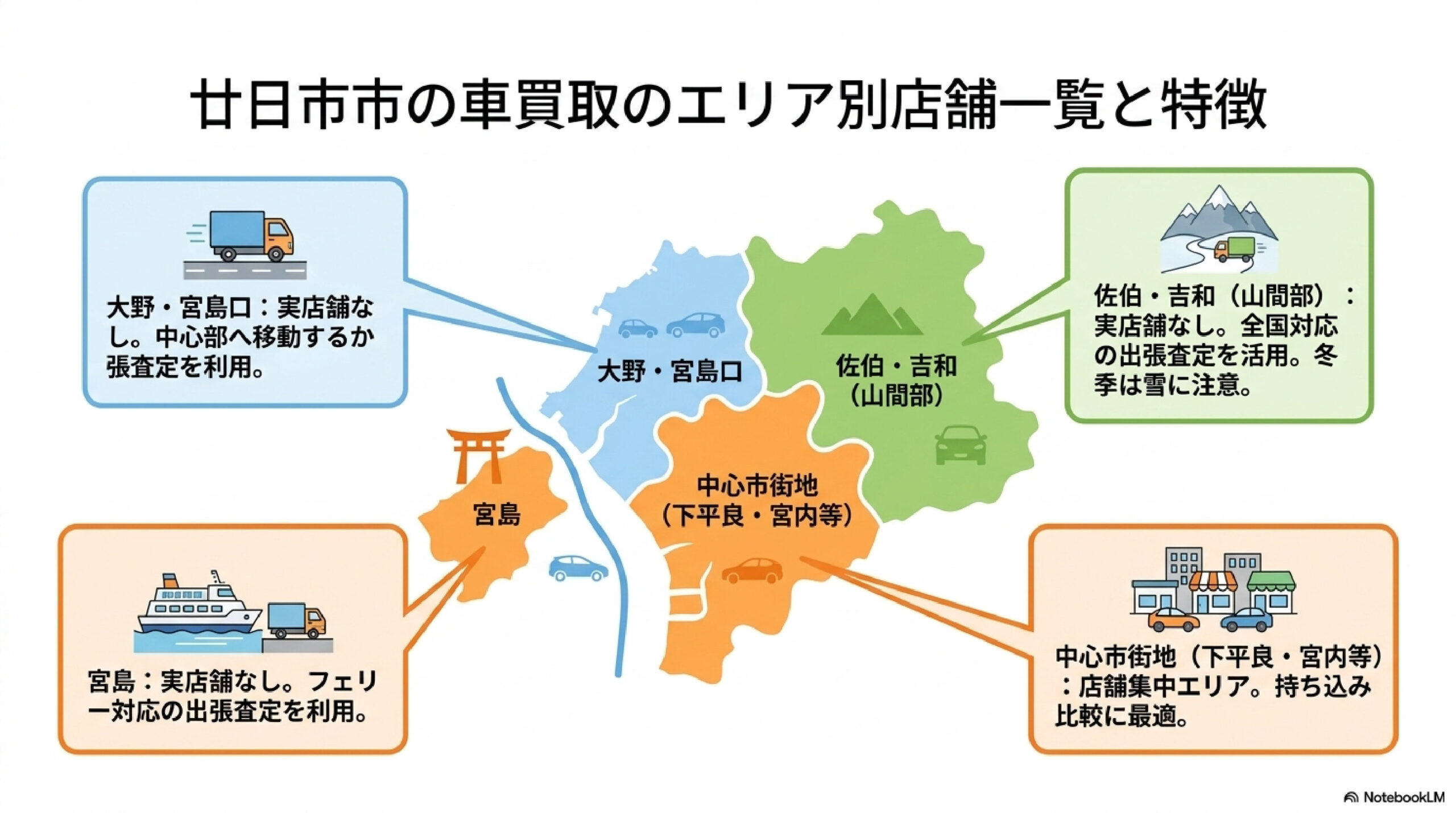 廿日市市の車買取おすすめ業者ランキング13選についての解説画像