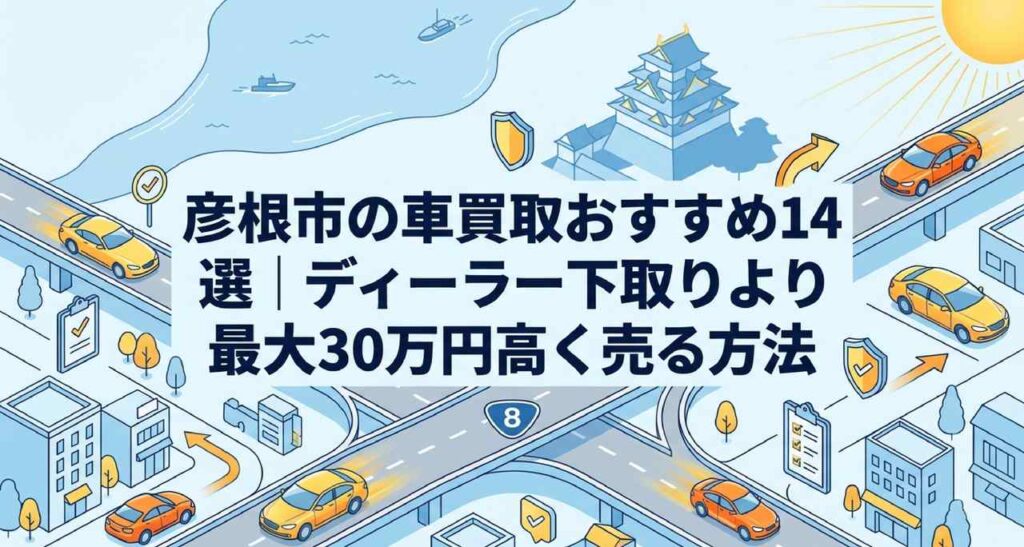 彦根市の車買取おすすめ14選｜ディーラー下取りより最大30万円高く売る方法のアイキャッチ画像