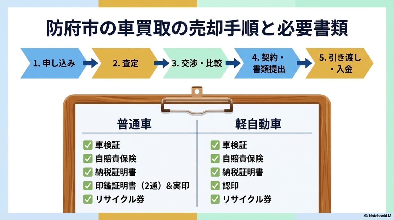 目的別に選ぶ防府市の車買取サービスについての解説画像