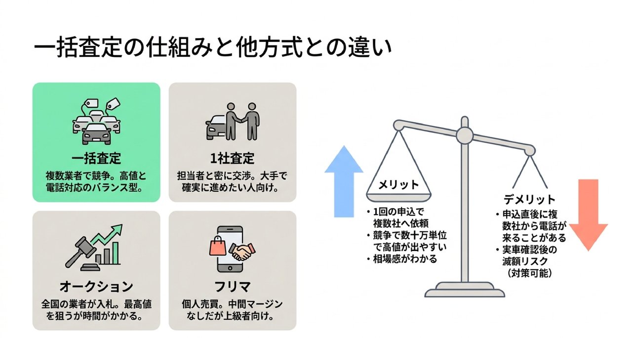 一括査定とは？システムを詳しく解説についての解説画像
