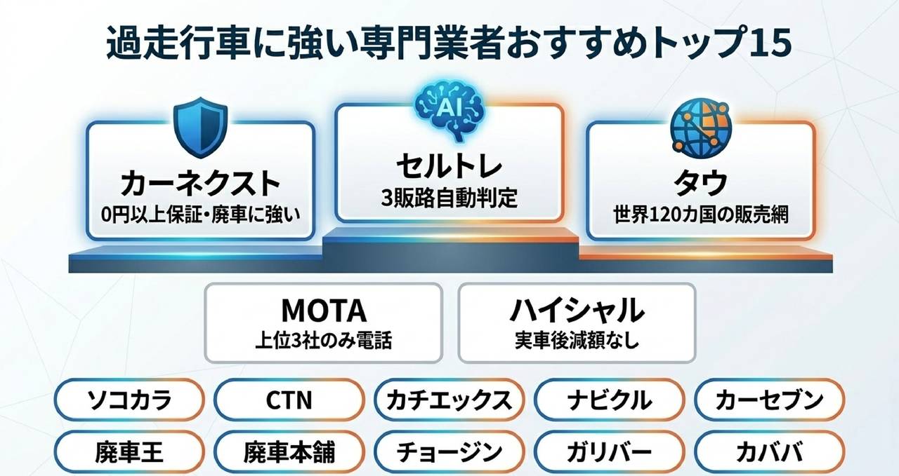 過走行車でも値段がつく3つの理由｜海外輸出・パーツ再販・鉄資源についての解説画像