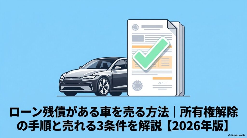 ローン残債がある車を売る方法｜所有権解除の手順と売れる3条件を解説【2026年版】のアイキャッチ画像