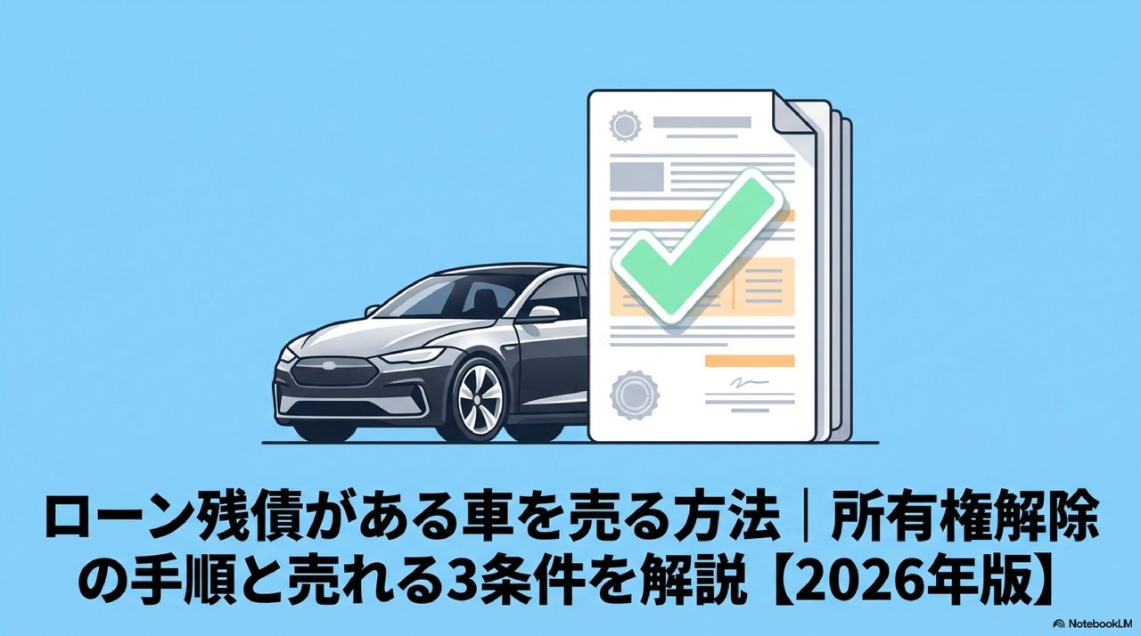 ローン残債がある車を売る方法|所有権解除の手順と売れる3条件を解説【2026年版】のアイキャッチ画像