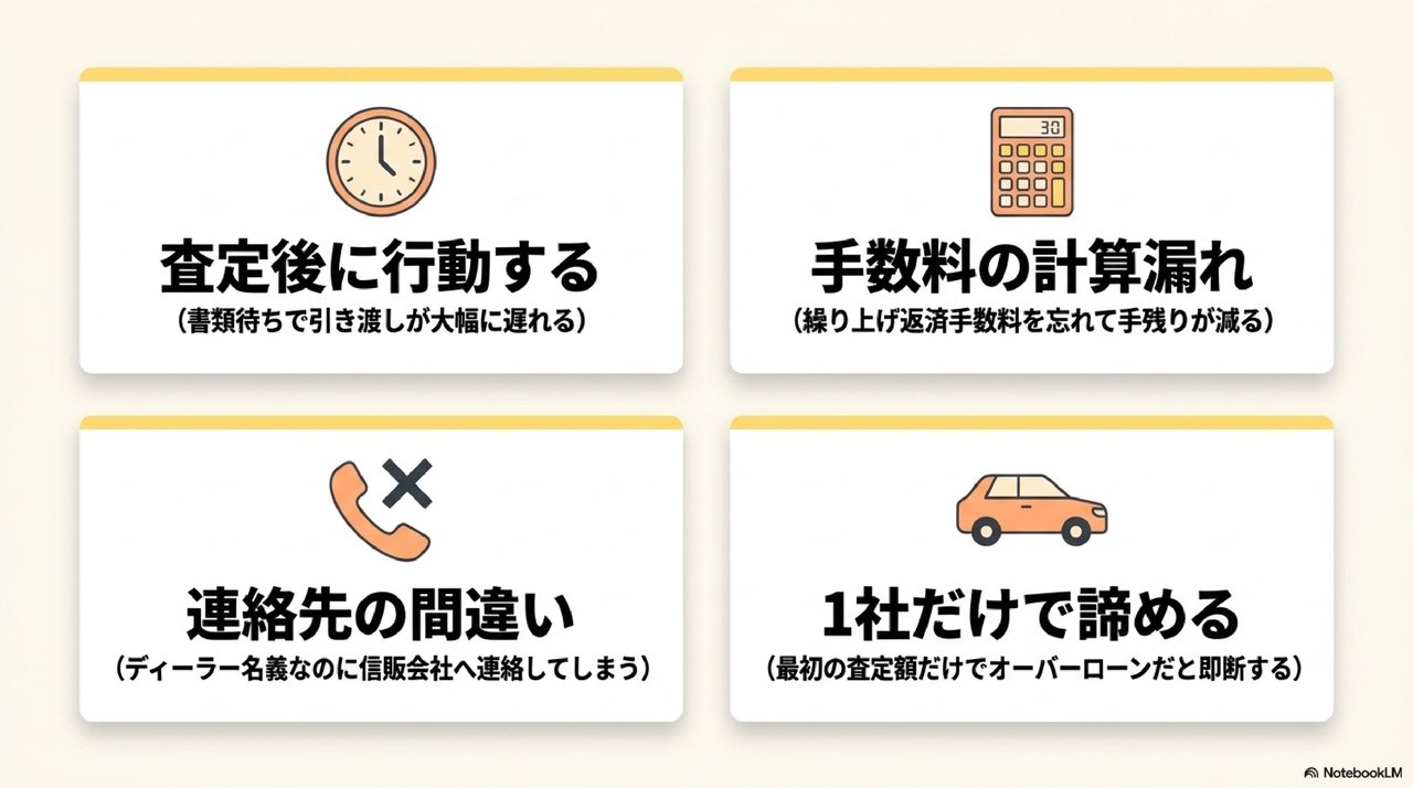 ローン中の車の売却でよくある失敗についての解説画像