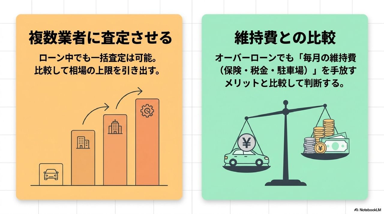 ローン中の車を高く売るためのポイントについての解説画像