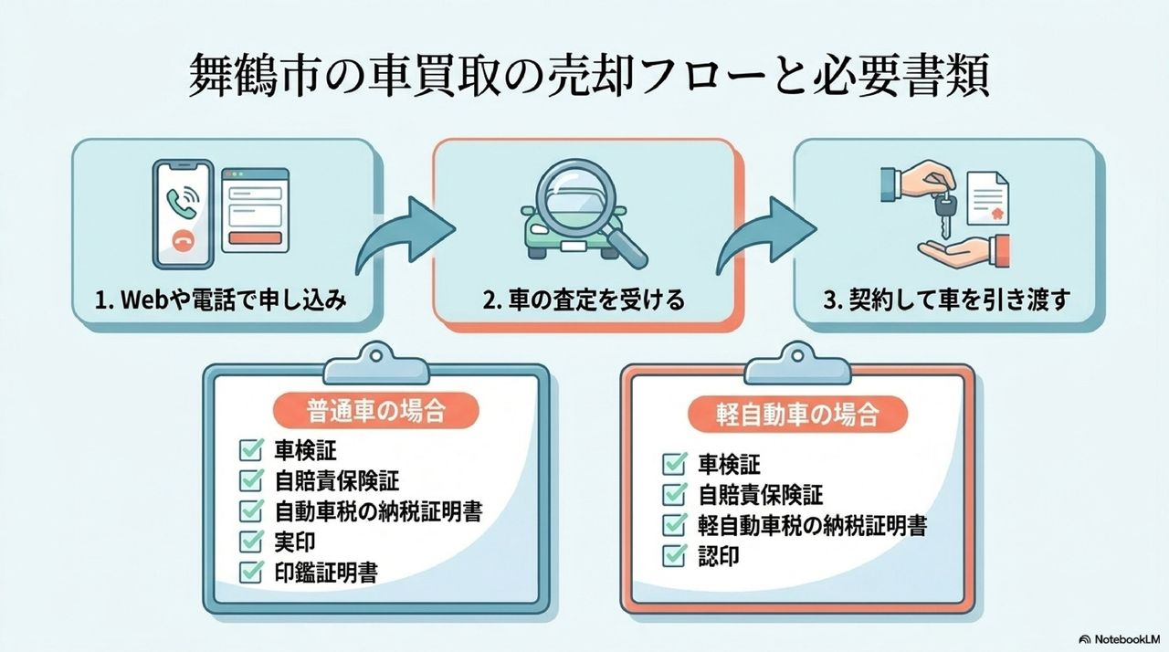目的別に選ぶ舞鶴の車買取サービスについての解説画像