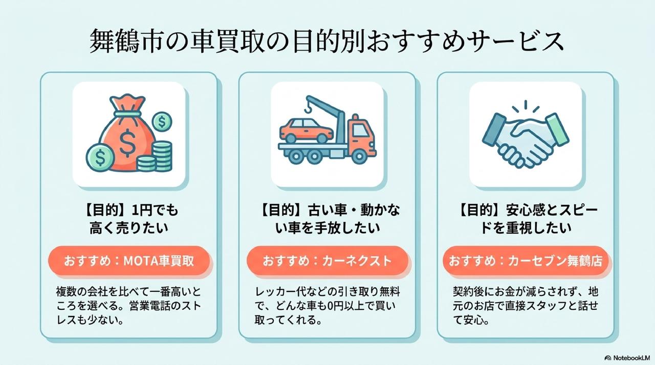 舞鶴市の人気車種と買取相場についての解説画像