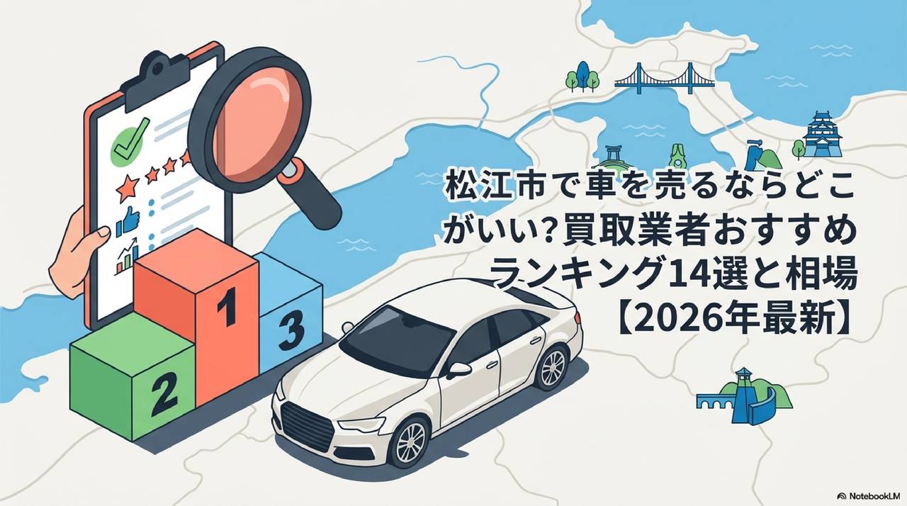 松江市で車を売るならどこがいい?買取業者おすすめランキング14選と相場【2026年最新】のアイキャッチ画像