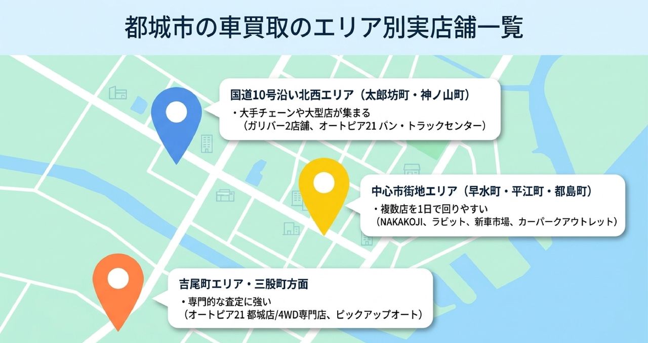 都城市の車買取おすすめ業者ランキング10選についての解説画像