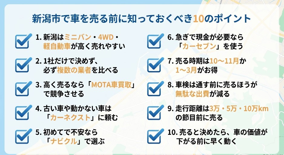 新潟市で車を売却する際のおすすめ業者15選ランキング記事