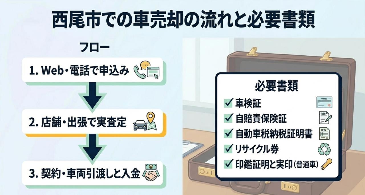 売却の流れと必要書類についての解説画像