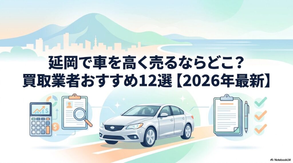 延岡で車を売るならどこ？宮崎市まで行かずに高く売る買取業者12選のアイキャッチ画像