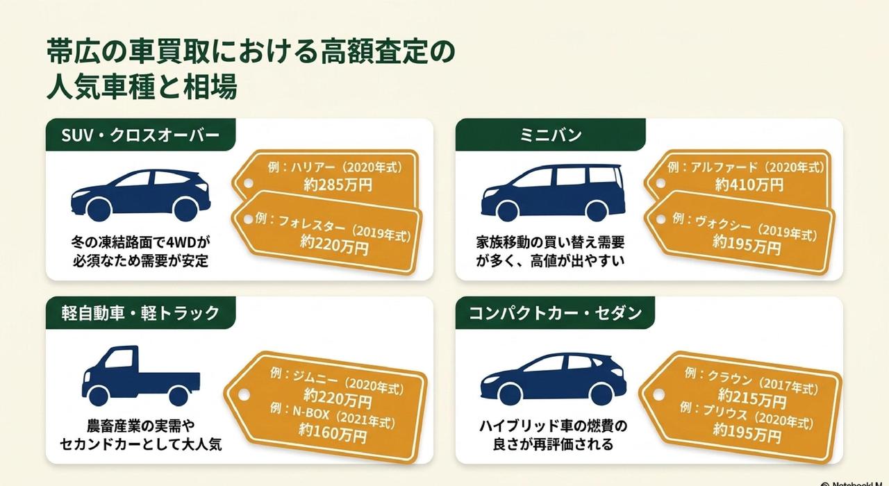 帯広市の車買取おすすめ業者ランキング11選についての解説画像