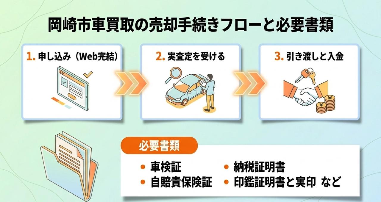 目的別に選ぶ岡崎市の車買取サービスについての解説画像