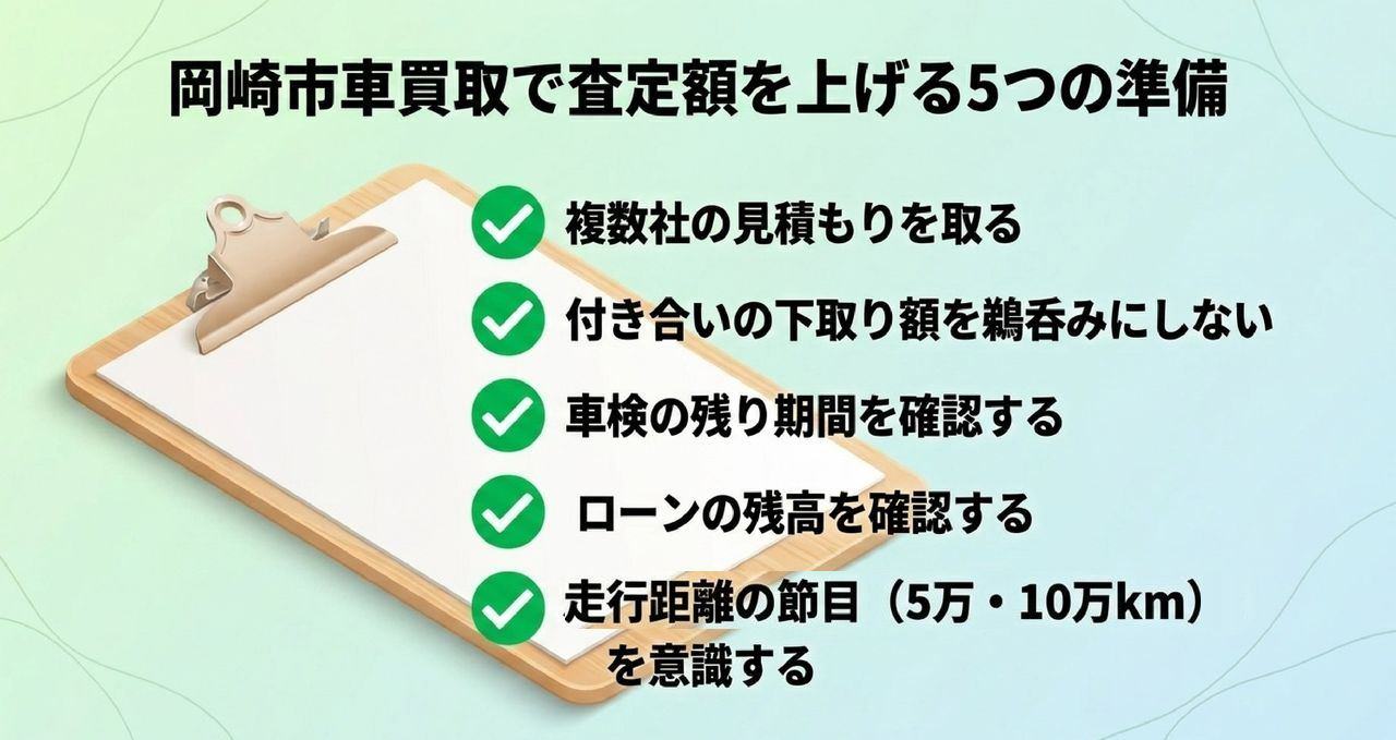 エリア別に探す岡崎市の車買取店舗一覧についての解説画像