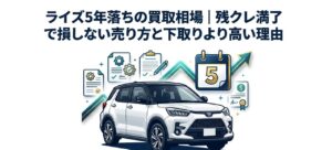 ライズ5年落ちの買取相場｜残クレ満了で損しない売り方と下取りより高い理由のアイキャッチ画像
