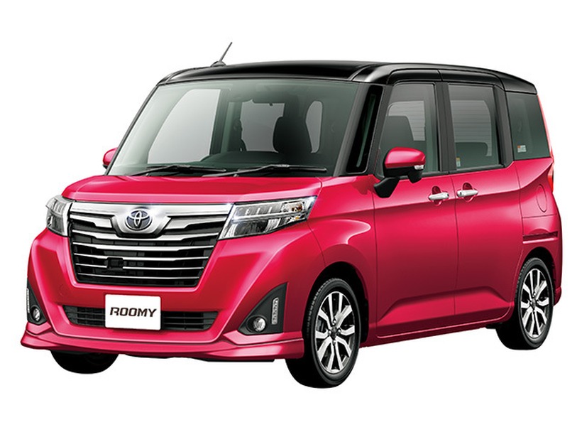 前期型ルーミー標準系Gの外装。メッキの横バーグリルが目印で後期型と表情が異なる